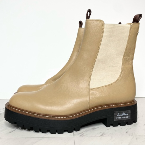 Sam Edelman Laguna Tan Leather Lug Sole Chelsea Boot 11M - Picture 1 of 14